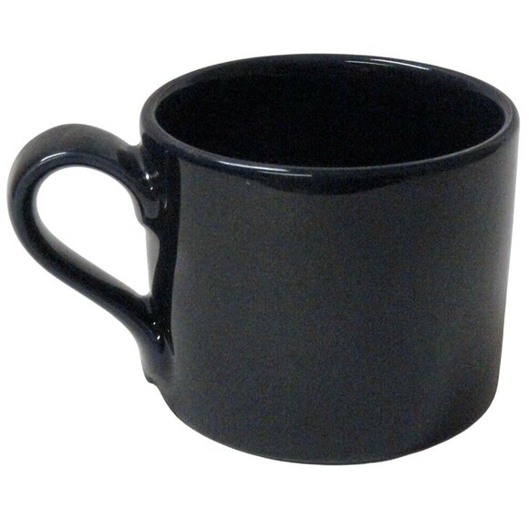 DANSK BISTRO DEMITASSE TEACUP Mug SAUCER Set Cobalt Blue Cream off White Plate - Picture 5 of 7